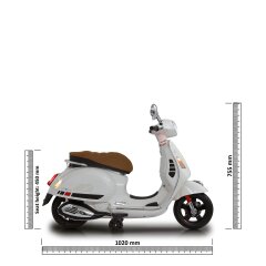 Ride-on Vespa GTS 125 blanco Li-Power 12.6