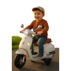 Ride-on Vespa GTS 125 blanco Li-Power 12.6
