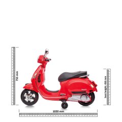 Ride-on Vespa GTS 125 rosso Li-Power 12.6