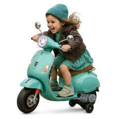 Ride-on Vespa GTS 125 verde menta Li-Power 12.6