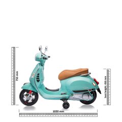 Ride-on Vespa GTS 125 verde menta Li-Power 12.6