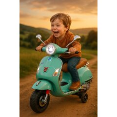 Ride-on Vespa GTS 125 verde menta Li-Power 12.6