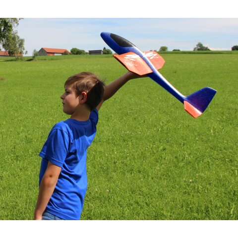 Pilo XL Schaumwurfgleiter EPP Tragflche orange Rumpf blau