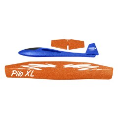 Pilo XL Foam Hand Launch glider EPP wing orange fuselage blue