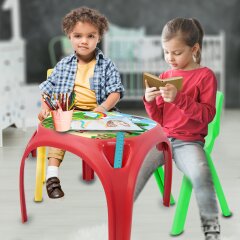 Table des enfants plaisir de chiffre XL rouge