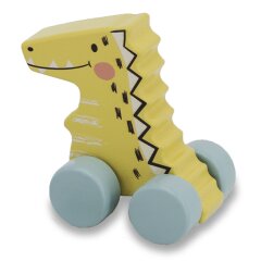 Giocattolo di legno Kidiwood Dinosauri trainabile 2 pz.