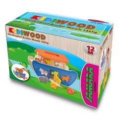 Juguete de madera Kidiwood Juego de encaje Arca de No&eacute; 13 pz.