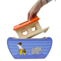 Wooden Toys Kidiwood Shape sorter Noahs ark 13 parts