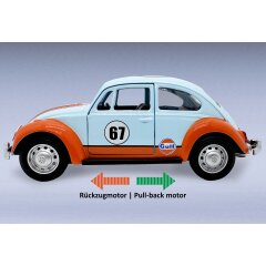 Volkwagen Classical Beetle 1967 Diecast 1:28 azul claro incl. Pilas de botón