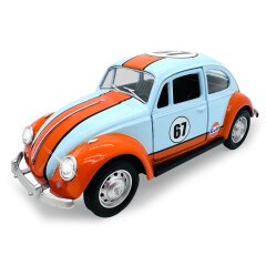 Volkwagen Classical Beetle 1967 Diecast 1:28 azul claro incl. Pilas de botón