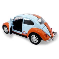 Volkwagen Classical Beetle 1967 Diecast 1:28 azul claro incl. Pilas de botón