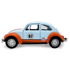Volkwagen Classical Beetle 1967 Diecast 1:28 blu chiaro incl. Pile a bottone