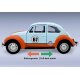 Volkswagen Classical Beetle 1967 Diecast 1:28 hellblau inkl. Knopfzellen