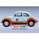 Volkwagen Classical Beetle 1967 Diecast 1:28 blu chiaro incl. Pile a bottone
