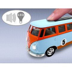 Volkswagen T1 Diecast 1:30 hellblau inkl. Knopfzellen
