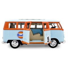 Volkwagen T1 Diecast 1:30 azul claro incl. Pilas de botón