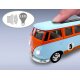 Volkswagen T1 Diecast 1:30 hellblau inkl. Knopfzellen
