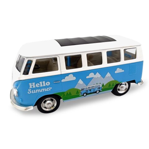 Volkswagen T1 Diecast 1:30 blue incl. Button cells