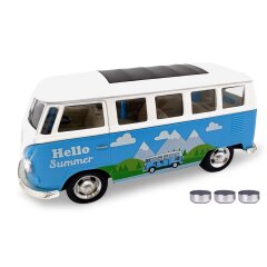Volkswagen T1 Diecast 1:30 blue incl. Button cells