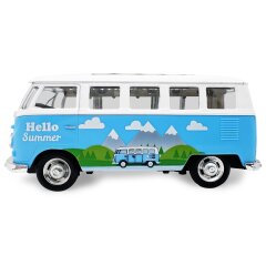 Volkswagen T1 Diecast 1:30 blue incl. Button cells