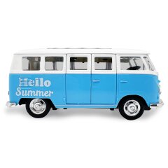 Volkswagen T1 Diecast 1:30 blue incl. Button cells