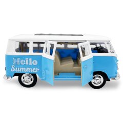 Volkswagen T1 Diecast 1:30 blue incl. Button cells