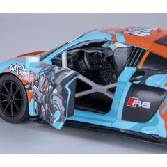 Audi R8 LMS Diecast 1:24 blau inkl. Knopfzellen