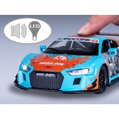 Audi R8 LMS Diecast 1:24 blau inkl. Knopfzellen