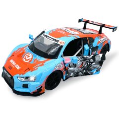 Audi R8 LMS Diecast 1:24 blu incl. Pile a bottone