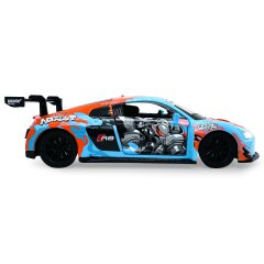 Audi R8 LMS Diecast 1:24 blu incl. Pile a bottone