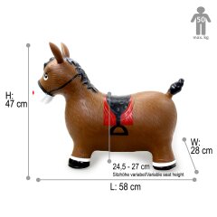 Animal saltarín Caballo HoppyDoo marrón con bomba