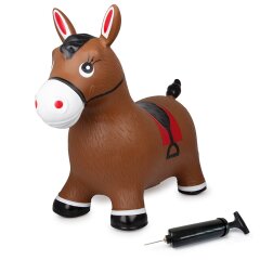 Animal saltarín Caballo HoppyDoo marrón con bomba
