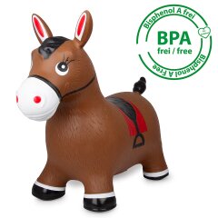 Bouncing animal horse brown with pump