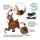 Bouncing animal horse brown with pump