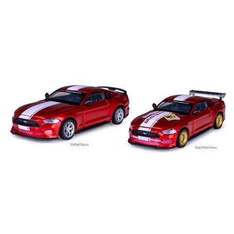 Ford Mustang GT Diecast 1:42 red 2in1