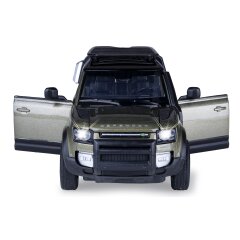 Land Rover Defender 110 Diecast 1:32 green incl. Button cells