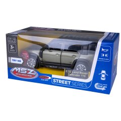 Land Rover Defender 110 Diecast 1:32 green incl. Button...