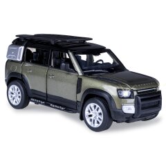 Land Rover Defender 110 Diecast 1:32 green incl. Button cells