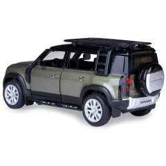 Land Rover Defender 110 Diecast 1:32 green incl. Button cells