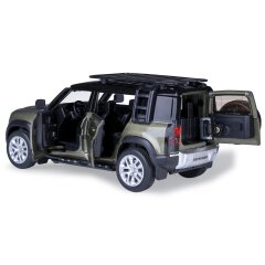 Land Rover Defender 110 Diecast 1:32 green incl. Button cells