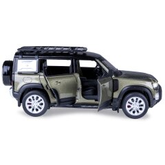 Land Rover Defender 110 Diecast 1:32 green incl. Button cells