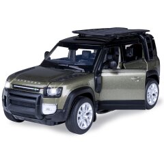 Land Rover Defender 110 Diecast 1:32 verde incl. Pile a...