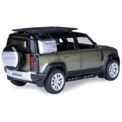 Land Rover Defender 110 Diecast 1:32 verde incl. Pile a bottone
