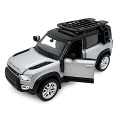 Land Rover Defender 110  Diecast 1:43 silver 2in1
