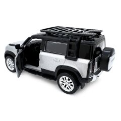 Land Rover Defender 110  Diecast 1:43 silver 2in1