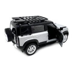 Land Rover Defender 110  Diecast 1:43 silver 2in1