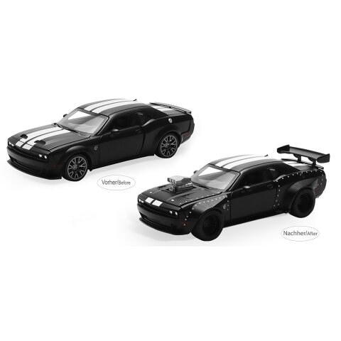 Dodge Challenger SRT Jailbreak Diecast 1:36 black 2in1