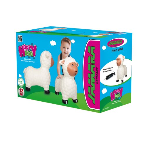 Hpftier Schaf wei mit Pumpe
