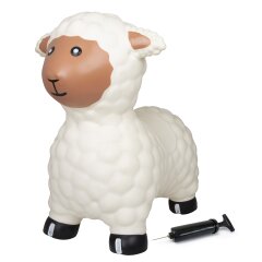 Animal rebondissante mouton blanc avec pompe