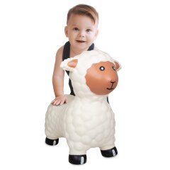 Bouncing animal sheep HoppyDoo white with pump